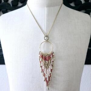 Lucky Brand Gold Tone Adjustable Length Bolo Necklace